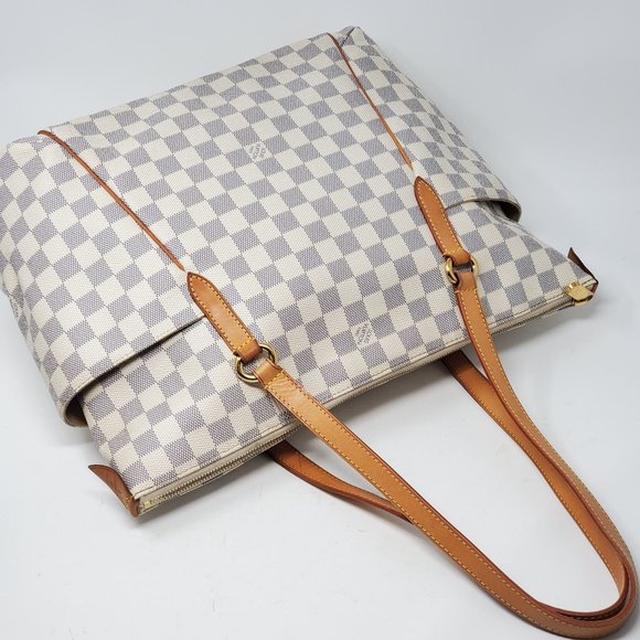 Auth Louis Vuitton Totally MM Damier Azur Tote Bag - Picture 5 of 16